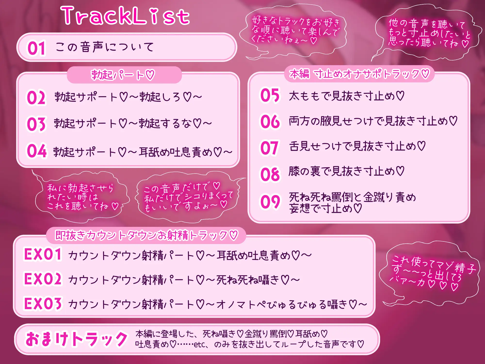 【CGイラスト集65P特典付き♡】短時間でサクッと見抜き寸止めオナニーができちゃうマゾ向けオナサポ音声集♡～私でシコってろ♡このド変態マゾ♡♡♡～