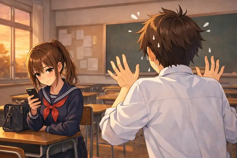 【関西弁】独占欲強め幼なじみS彼女の放課後・掃除用具入れで理不尽お仕置き