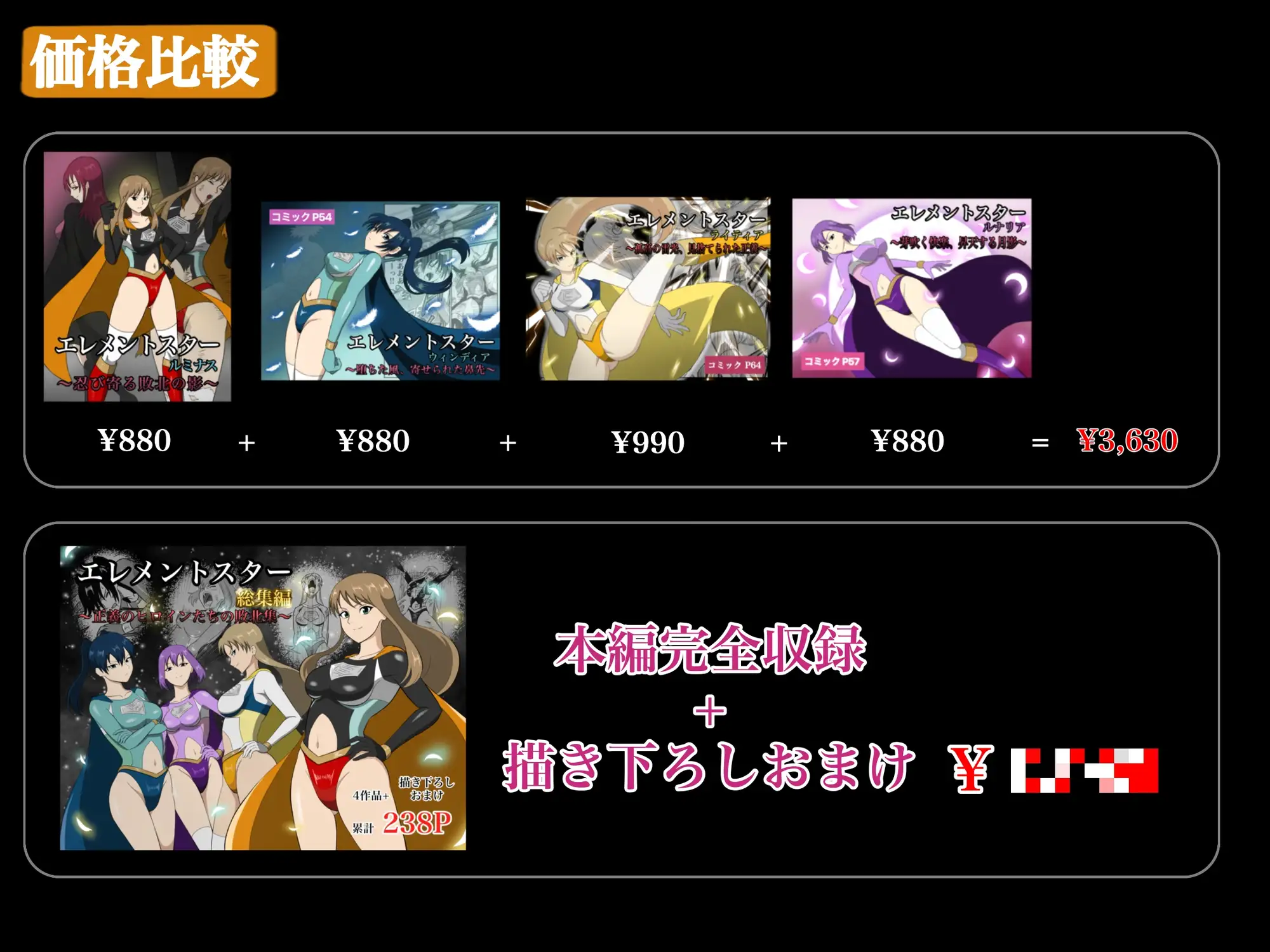 エレメントスター:総集編～正義のヒロインたちの敗北集～