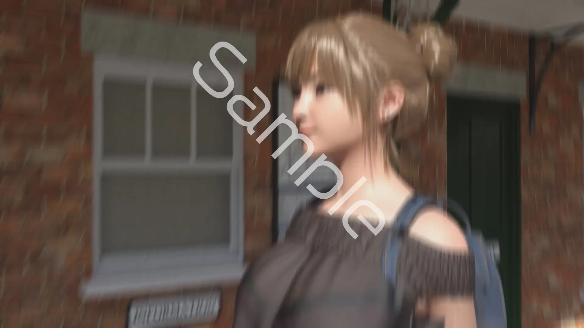 一ノ瀬廻里・私服登校日の通学途中の駅の階段でスカート内逆さ撮り盗撮の被害に遭う:PV01(サテン地ピンク水玉パンティ)