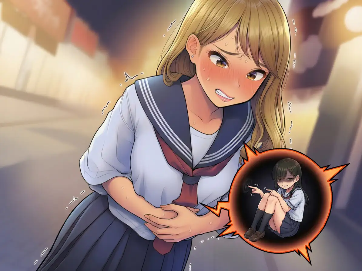 【おしっこ我慢】私をいじめるギャルの 体内に入って復讐