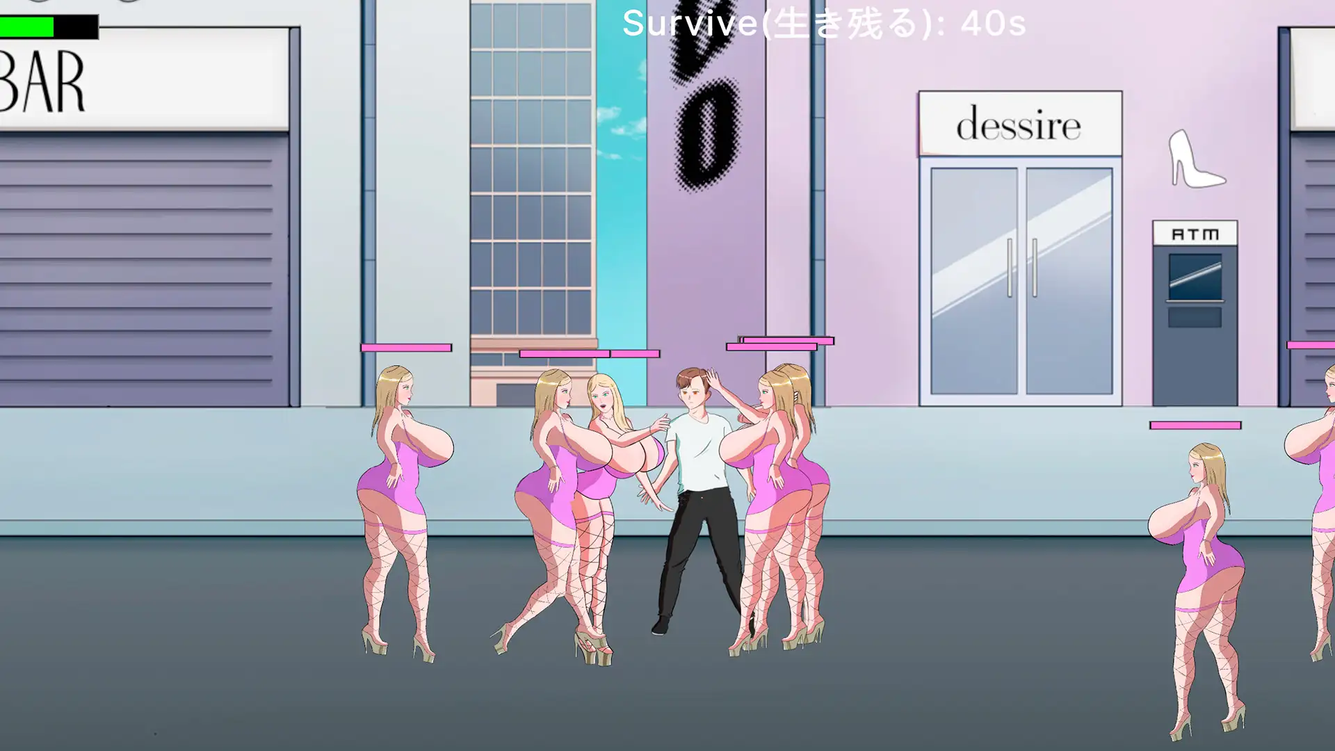 [WeakHero] - 絶望の70秒:美少女分身軍団の執拗な誘惑とビンタ [Action/Live2D]