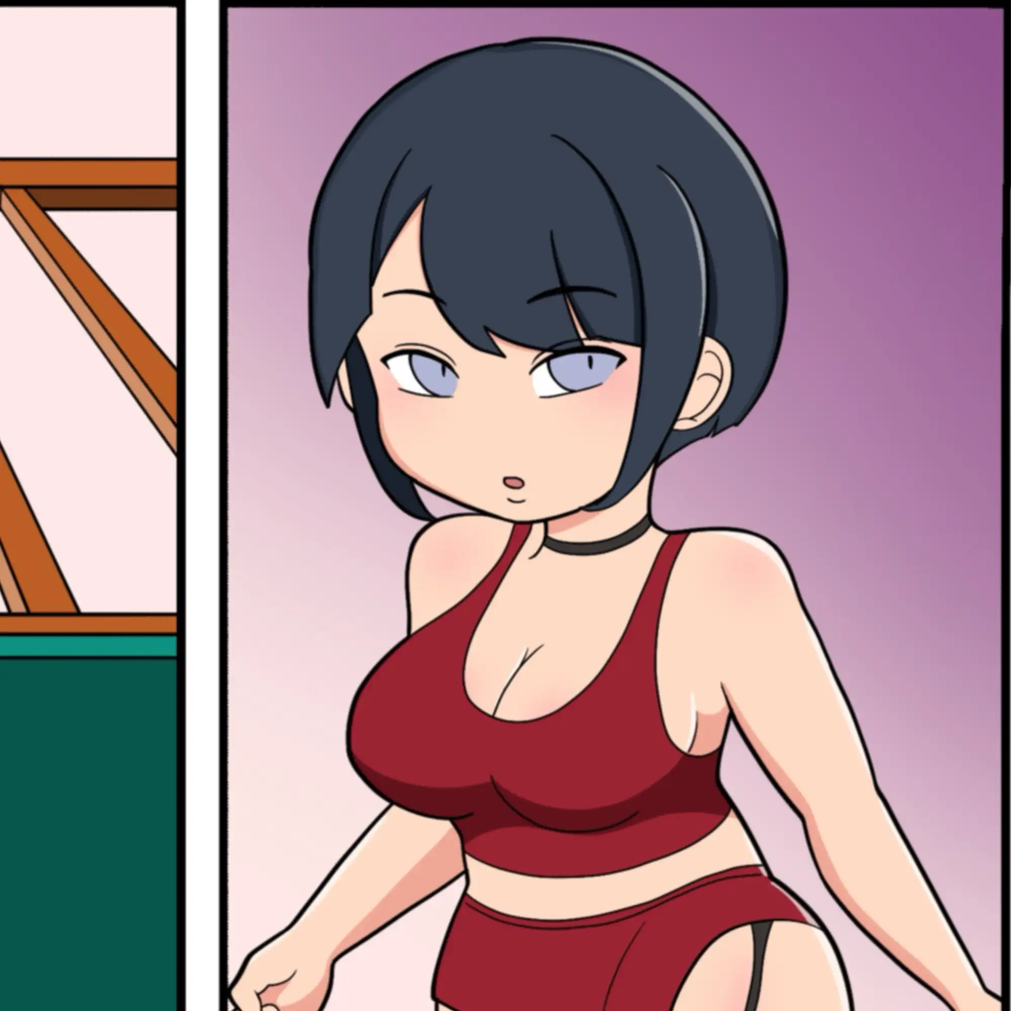 女戦闘員と女スパイの首絞めリョナ漫画