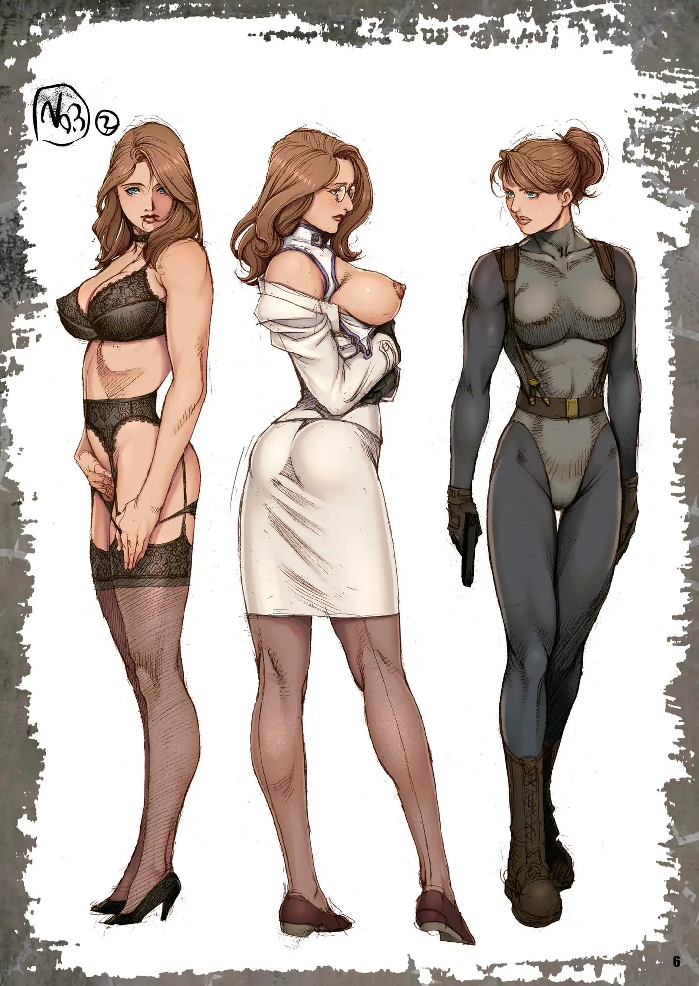 軍嬢色～女軍人ラフ画集～