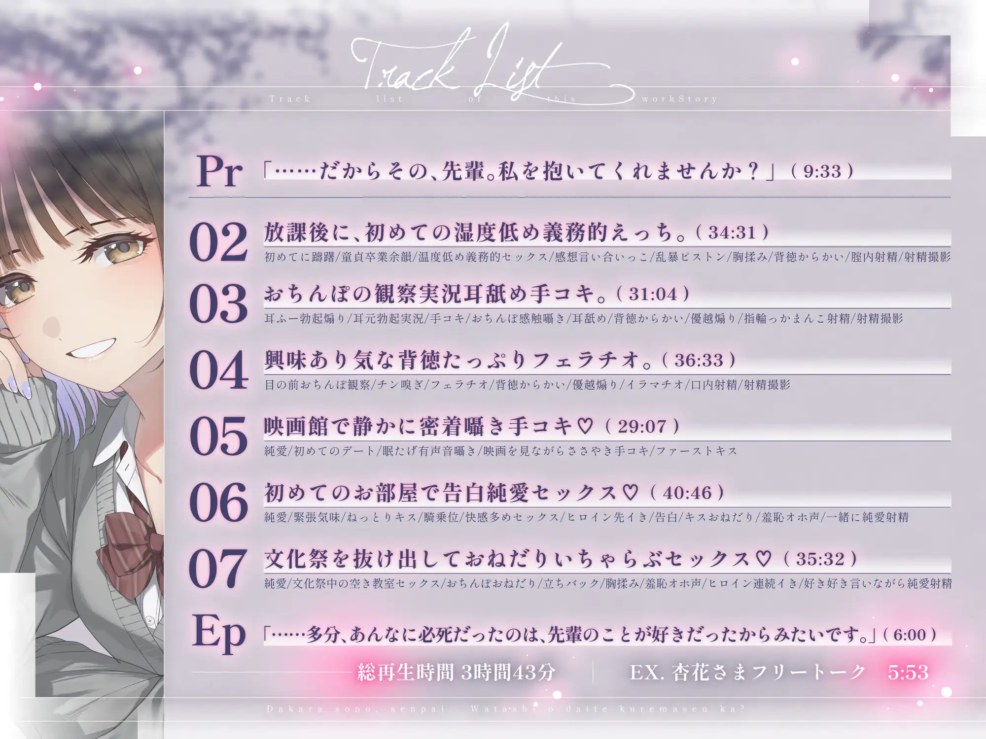 【本編3時間43分✔️】……だからその、先輩。私を抱いてくれませんか?～嘘を重ねて猫を被る後輩JKとの、本音向き合い放課後えっち～