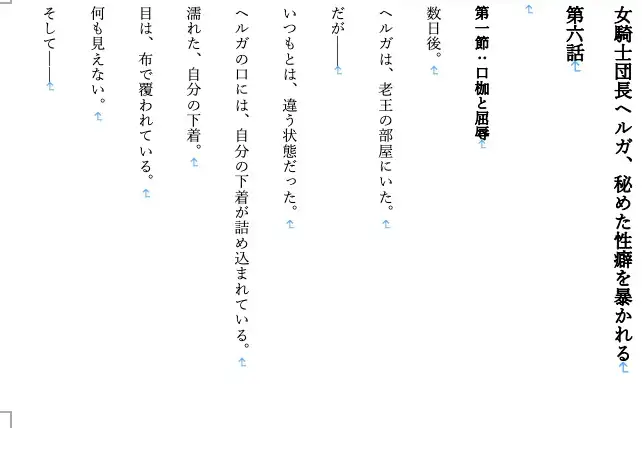 BSS/NTR/巨乳/女騎士/お姉さん/高身長/調教】初恋お姉さん女騎士団長ヘルガ、若の目の前で寝取られ堕ちるまで6〜老王の征服録 182cm豊乳護衛騎士・性奴○調教録〜