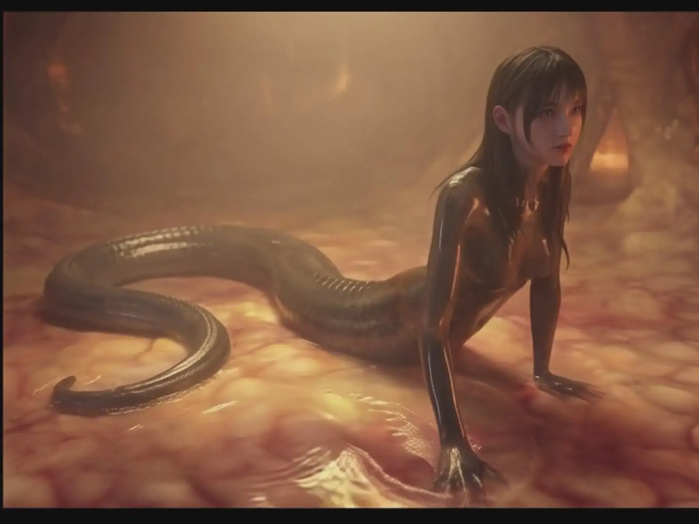 【インタラクティブ映画】淑妍(ソヨン):女王意識による支配とセーラー服からのラミア羽化変異