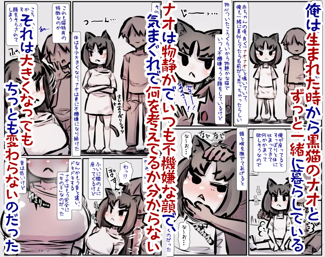 すごく不機嫌な黒猫ちゃんと一緒に育つ