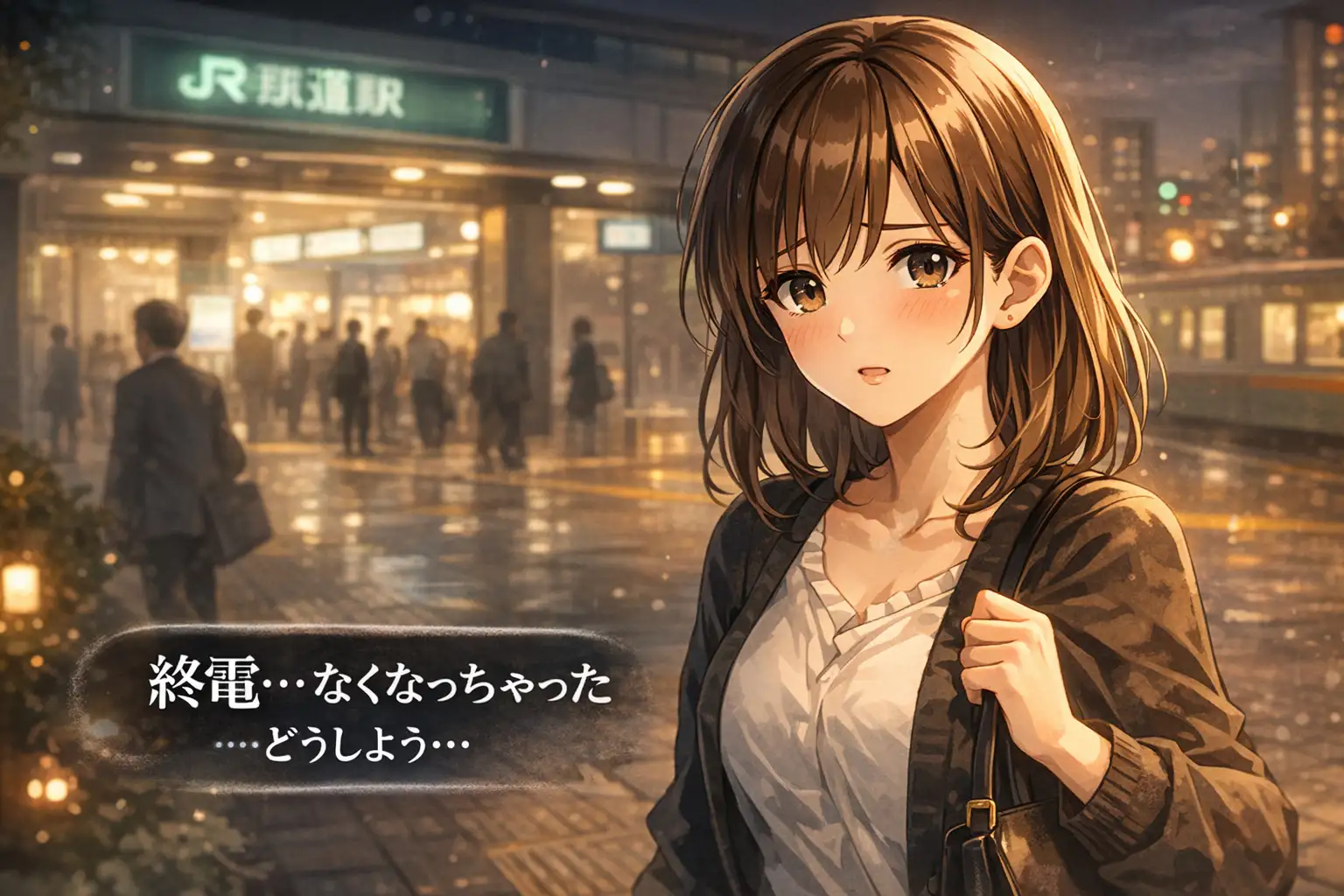 終電を逃した夜、先輩の家で ―帰れない夜―