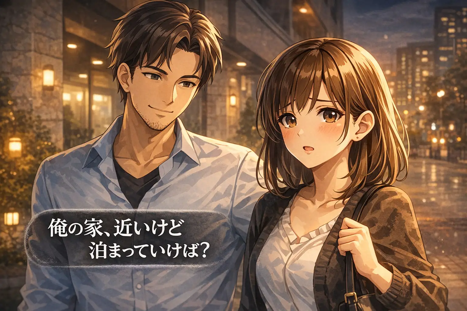 終電を逃した夜、先輩の家で ―帰れない夜―