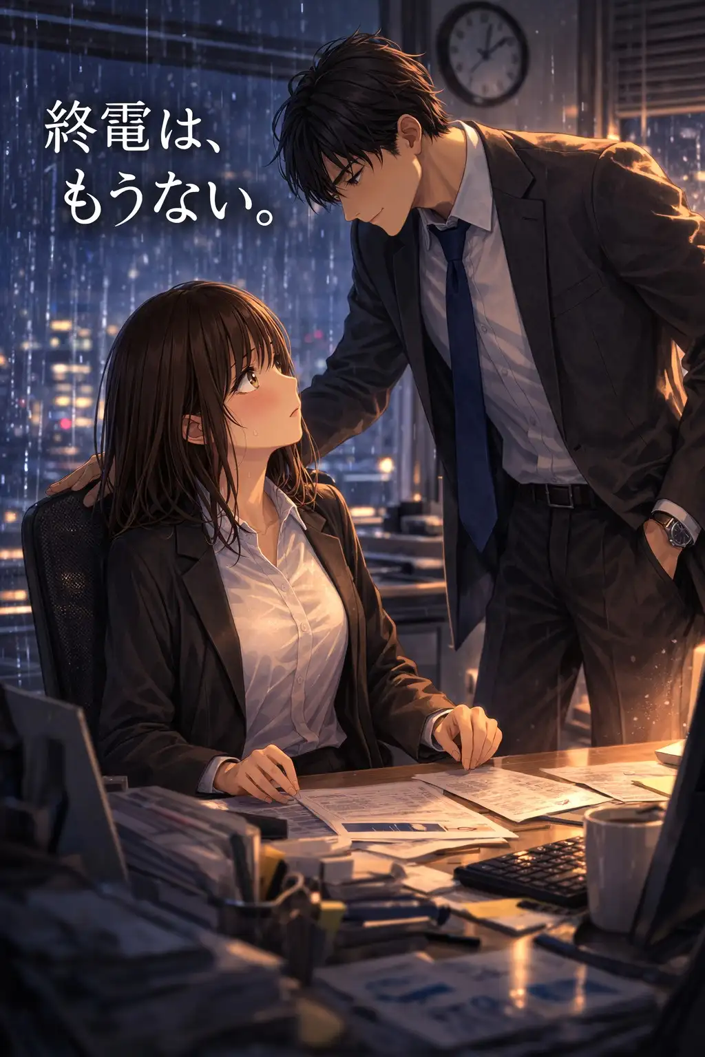 残業の夜、先輩と二人きりのオフィスで ―彼氏には言えない残業―