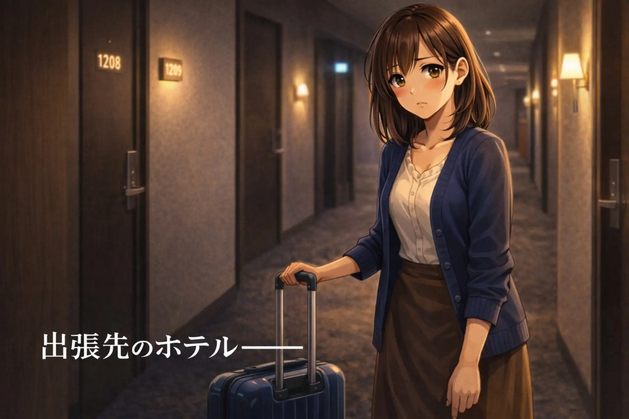 出張先のホテルで、同僚に見られて ―逃げ場のない夜―