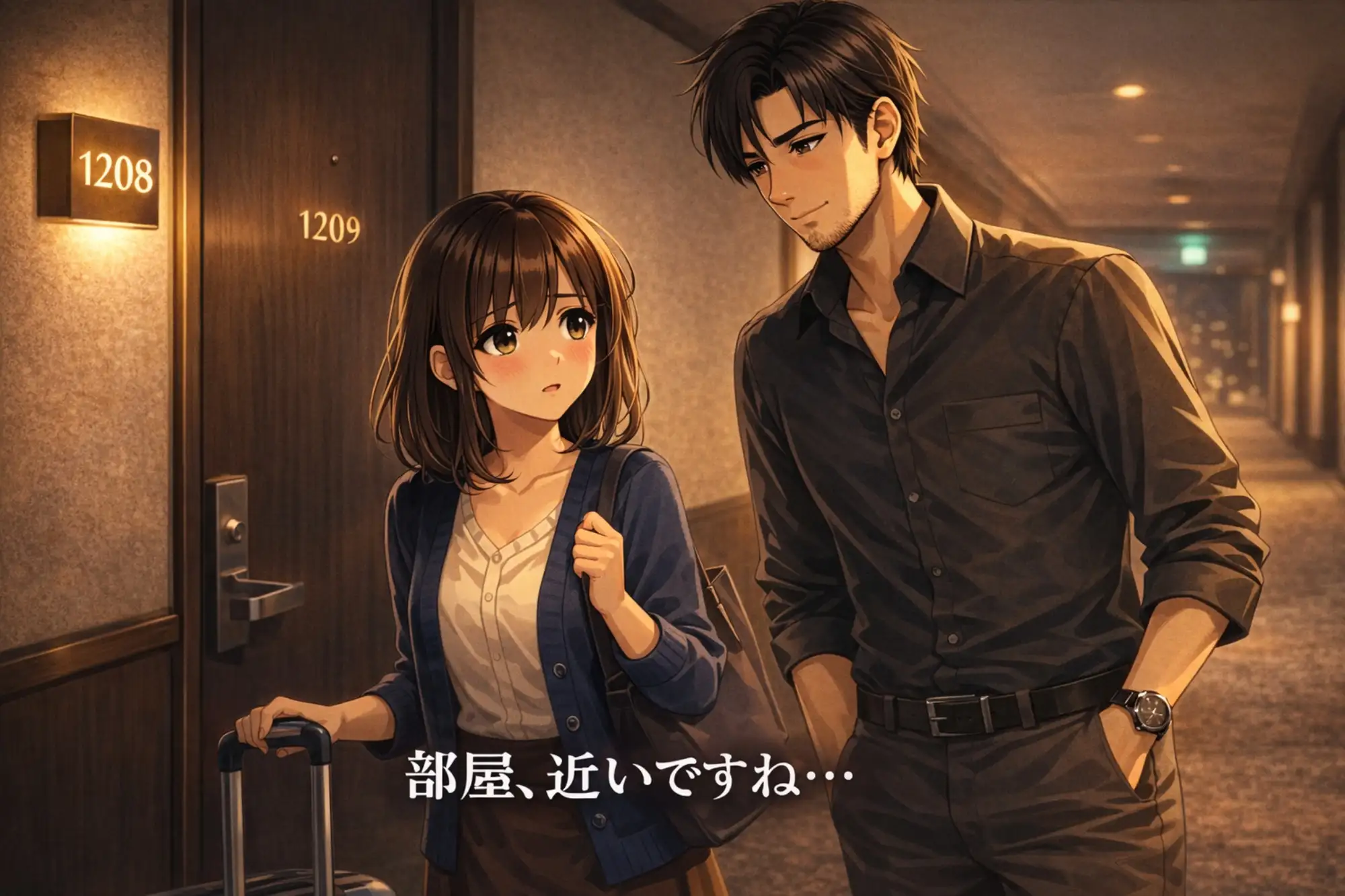 出張先のホテルで、同僚に見られて ―逃げ場のない夜―