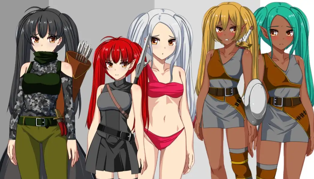 【フリー素材】ギルド系モブ(強気ツインテール)【大容量の立ち絵&イラスト】