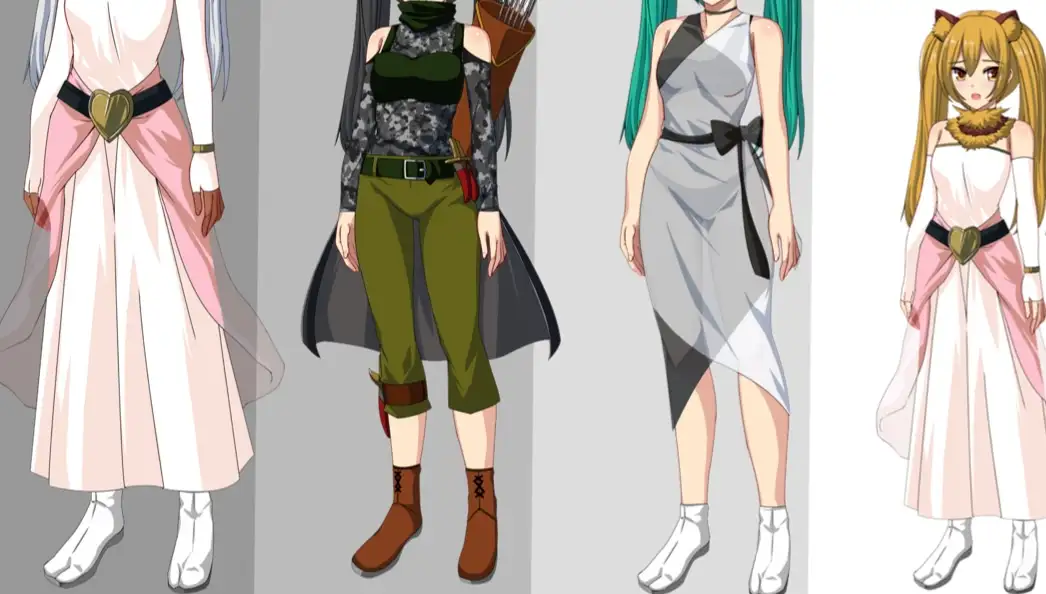 【フリー素材】ギルド系モブ(強気ツインテール)【大容量の立ち絵&イラスト】