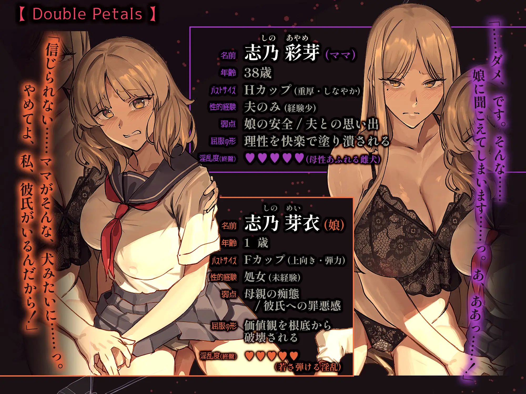 売られた雌犬母娘 -飼い慣らされ堕ちていく媚肉-