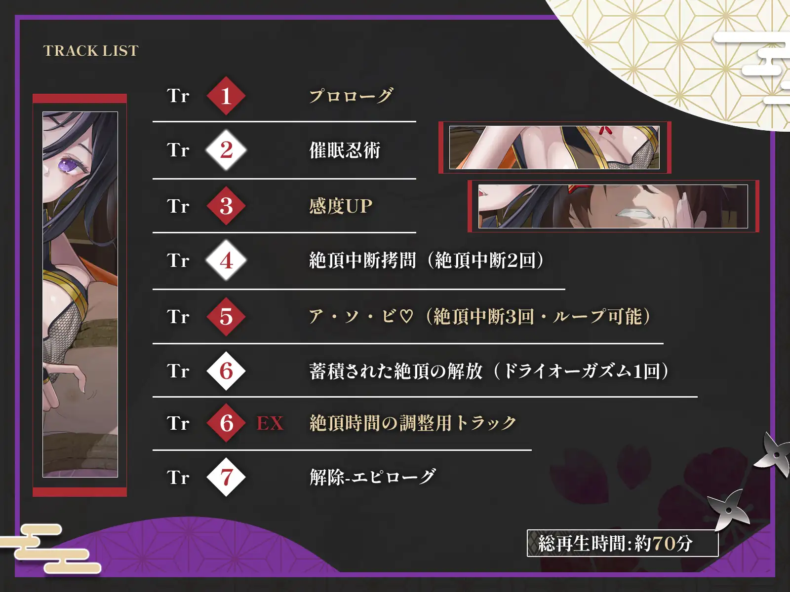 【絶頂中断】限界を超えて快感が積みあがっていく♡ー秘伝の催 眠忍術による快楽責め○問ー【ドライオーガズム/メスイキ/メス堕ち】