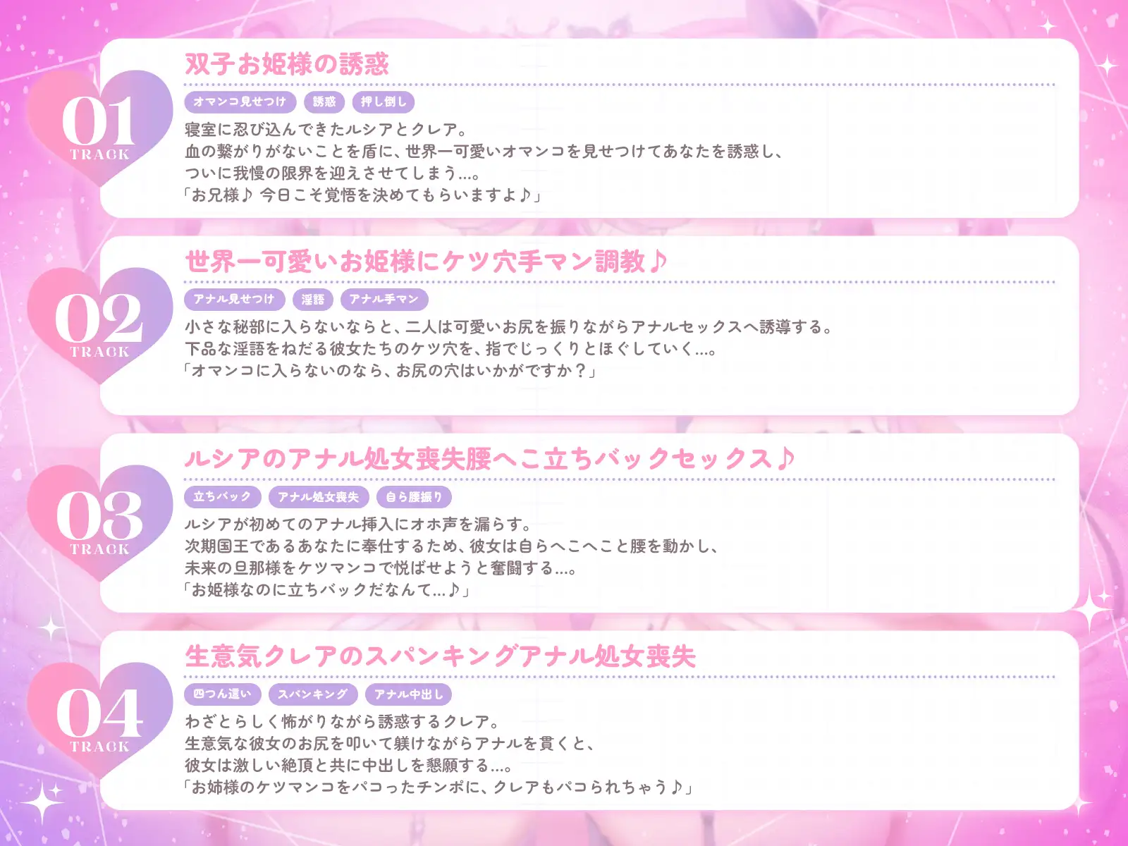 世界一可愛いケツ穴双子姫♪～オマンコに入らないならお尻の穴をケツマンコにしてあげるね♡～(KU100収録作品)