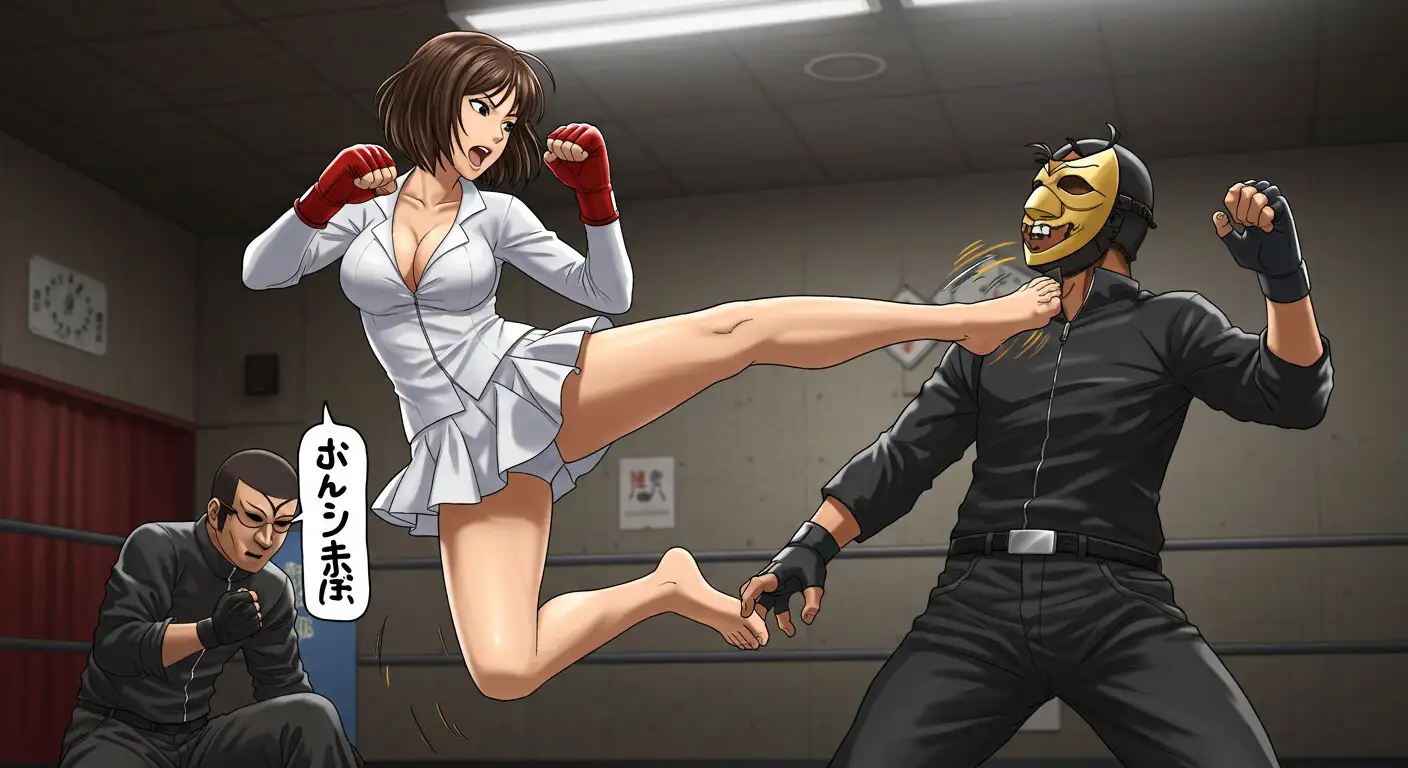 18万人視聴のミニスカ刑事の公開処女喪失ショー:ミニスカ刑事が仕掛けた“逆転のハイキック