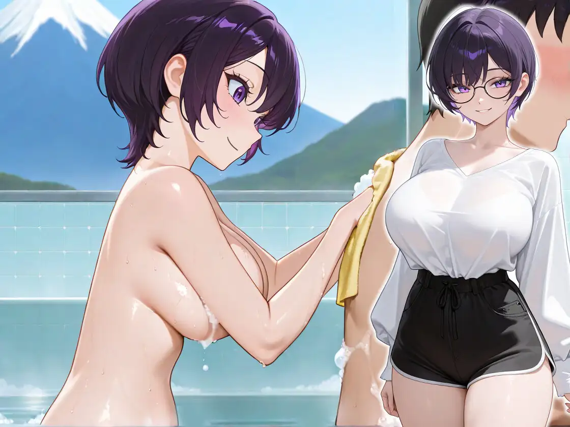 クールビューティな番台のお姉さんは気に入った客(ボク)で性欲を発散する【バイノーラル/女性優位/中出し】