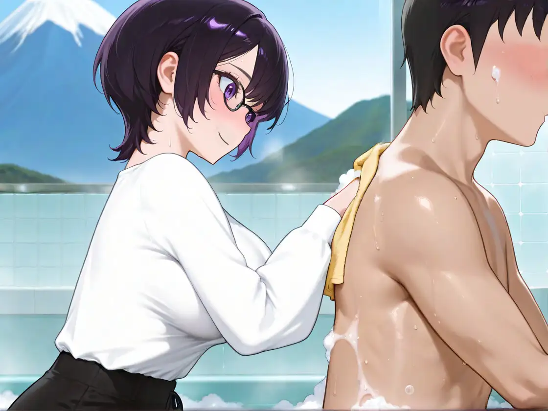 クールビューティな番台のお姉さんは気に入った客(ボク)で性欲を発散する【バイノーラル/女性優位/中出し】