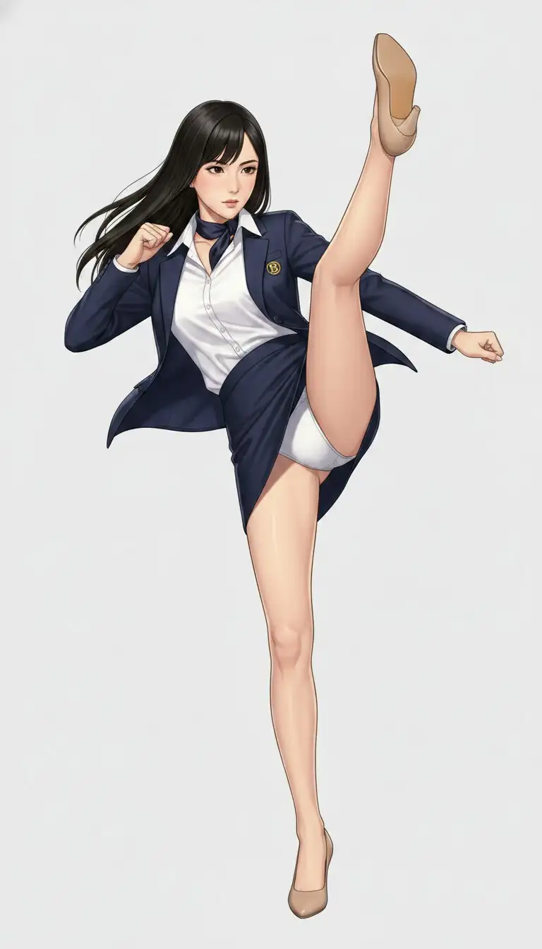 メガバンクの闇を暴く為にミニスカ銀行員になって潜入捜査中の女刑事が銀行強盗に性器に肉棒を捻じ込まれイかされる