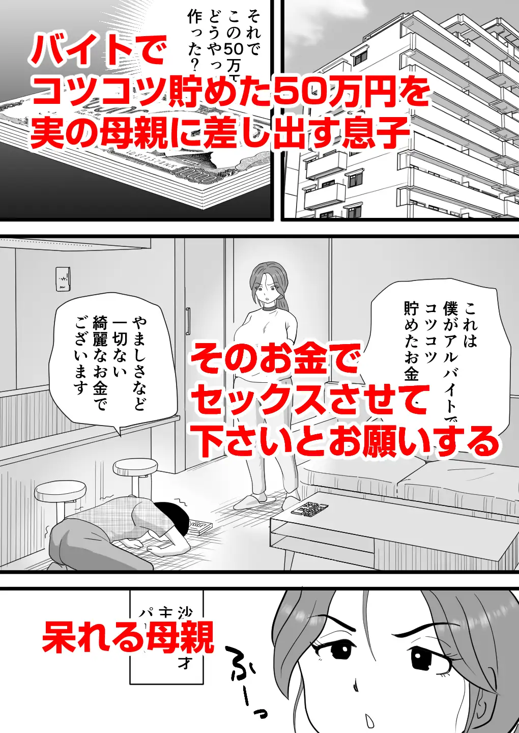 バイト代で母さんの身体を買った息子の話