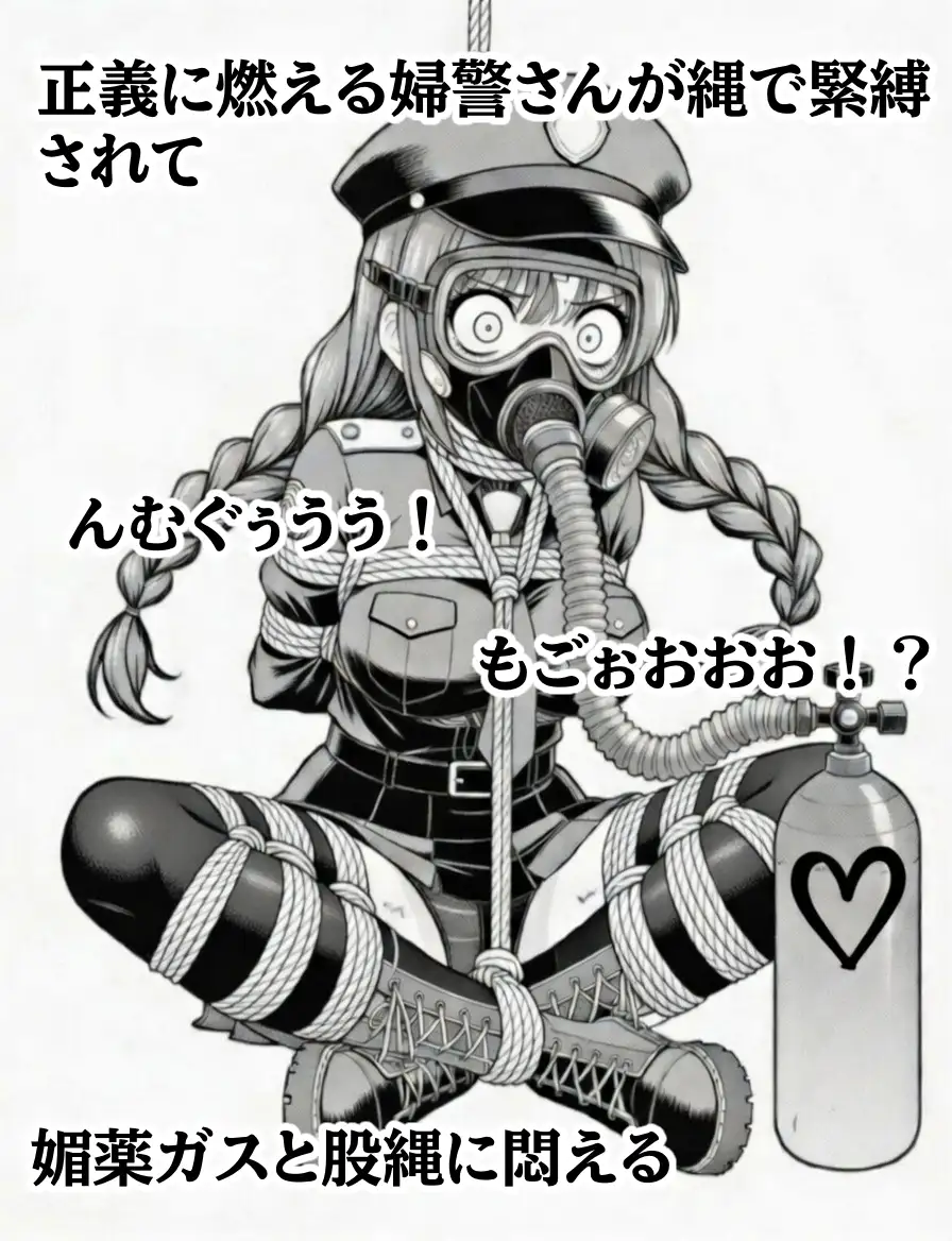 正義の婦警とわがまま令嬢の連縛【猿轡】【媚薬ガス】【股縄絶頂】