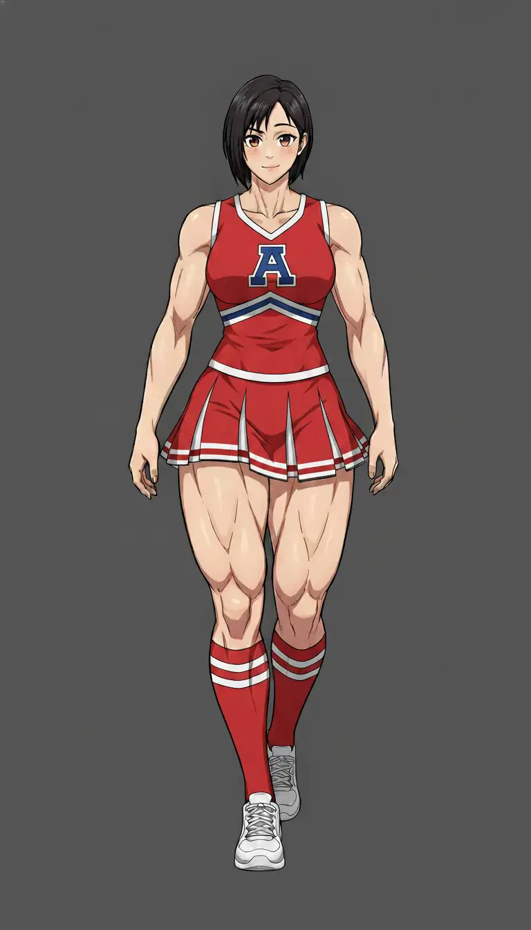 チアガールになって潜入捜査中の処女刑事は大きなお尻の割れ目に食い込むアンスコとはみだし白パンティで観客の男を勃起させ、自身は性器に食い込むパンティに喘ぐ