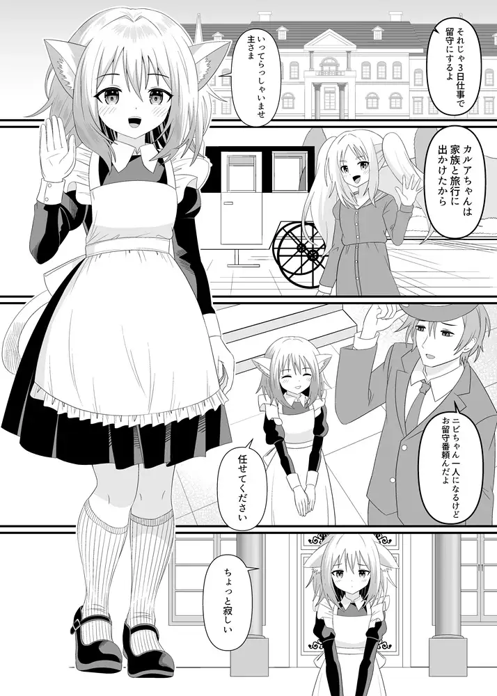 猫耳メイドの泥棒退治