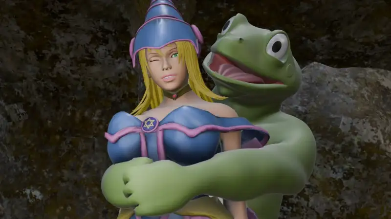 敗北の黒魔導士 ～魔物蛙の毒息に堕ちる～