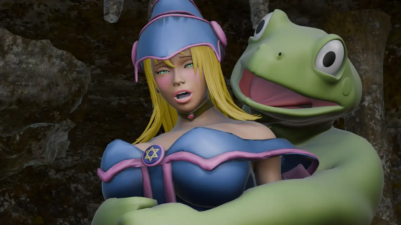 敗北の黒魔導士 ～魔物蛙の毒息に堕ちる～