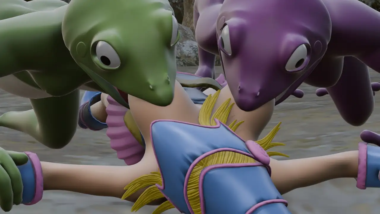 敗北の黒魔導士 ～魔物蛙の毒息に堕ちる～