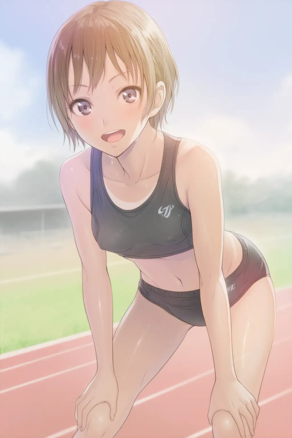 『陸上女子、地獄の快楽○問合宿！ 寸止めとポルチオ開発で走るだけで悶える身体に改造される』【ねちっこく乳首責め、体外式ポルチオマッサージ編】