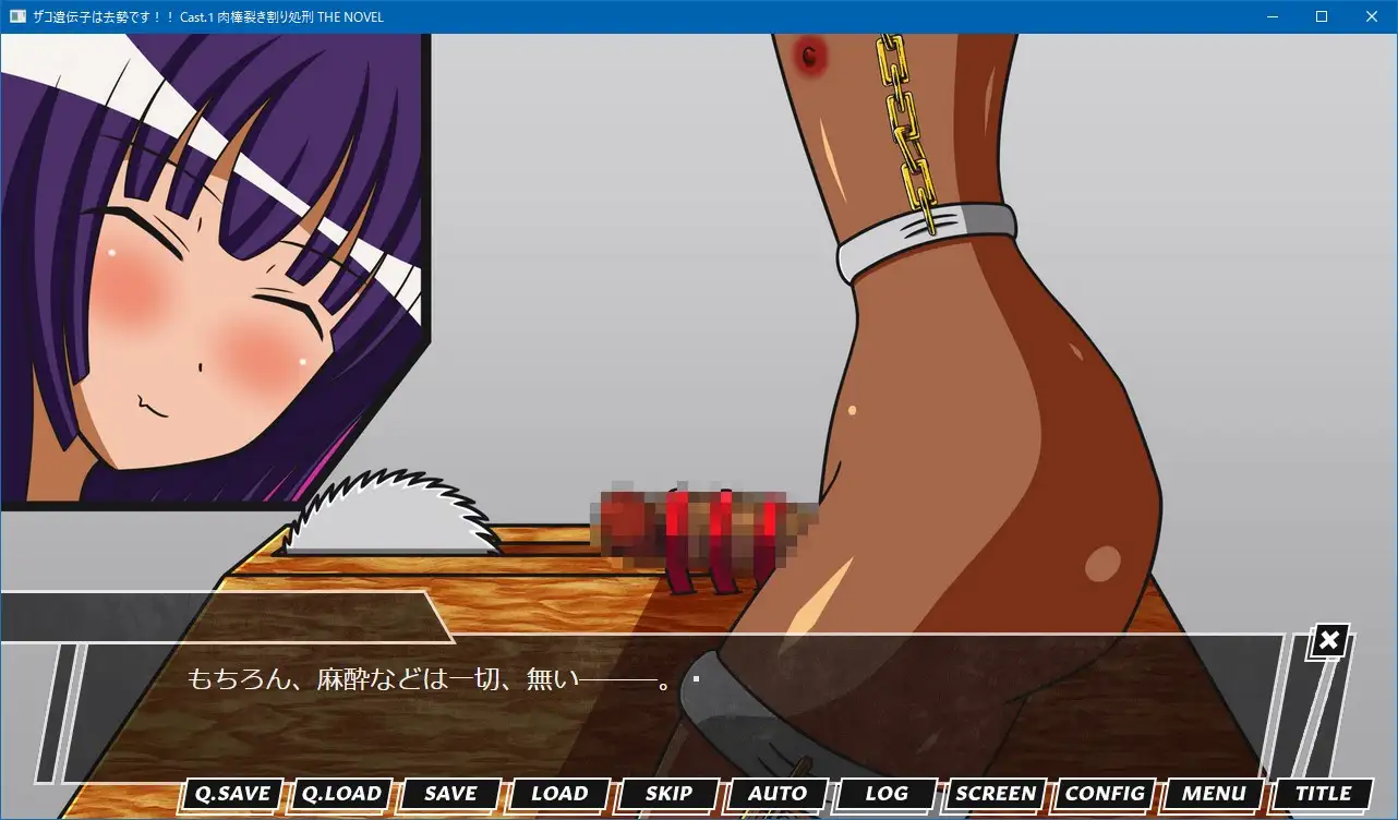 ザコ遺伝子は去勢です!! Cast.1 肉棒裂き割り処刑 THE NOVEL