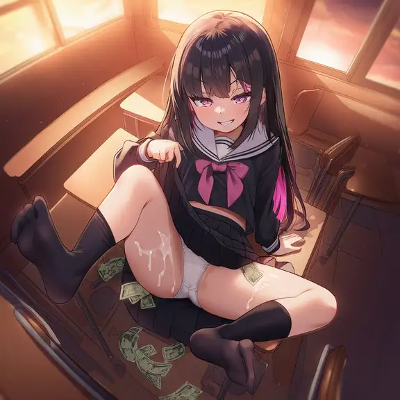 パンチラされてJKに負けてお貢ぎしてしまう オセロで勝負を挑まれ色仕掛けに負けてお金を貢ぎ続ける フリー台本