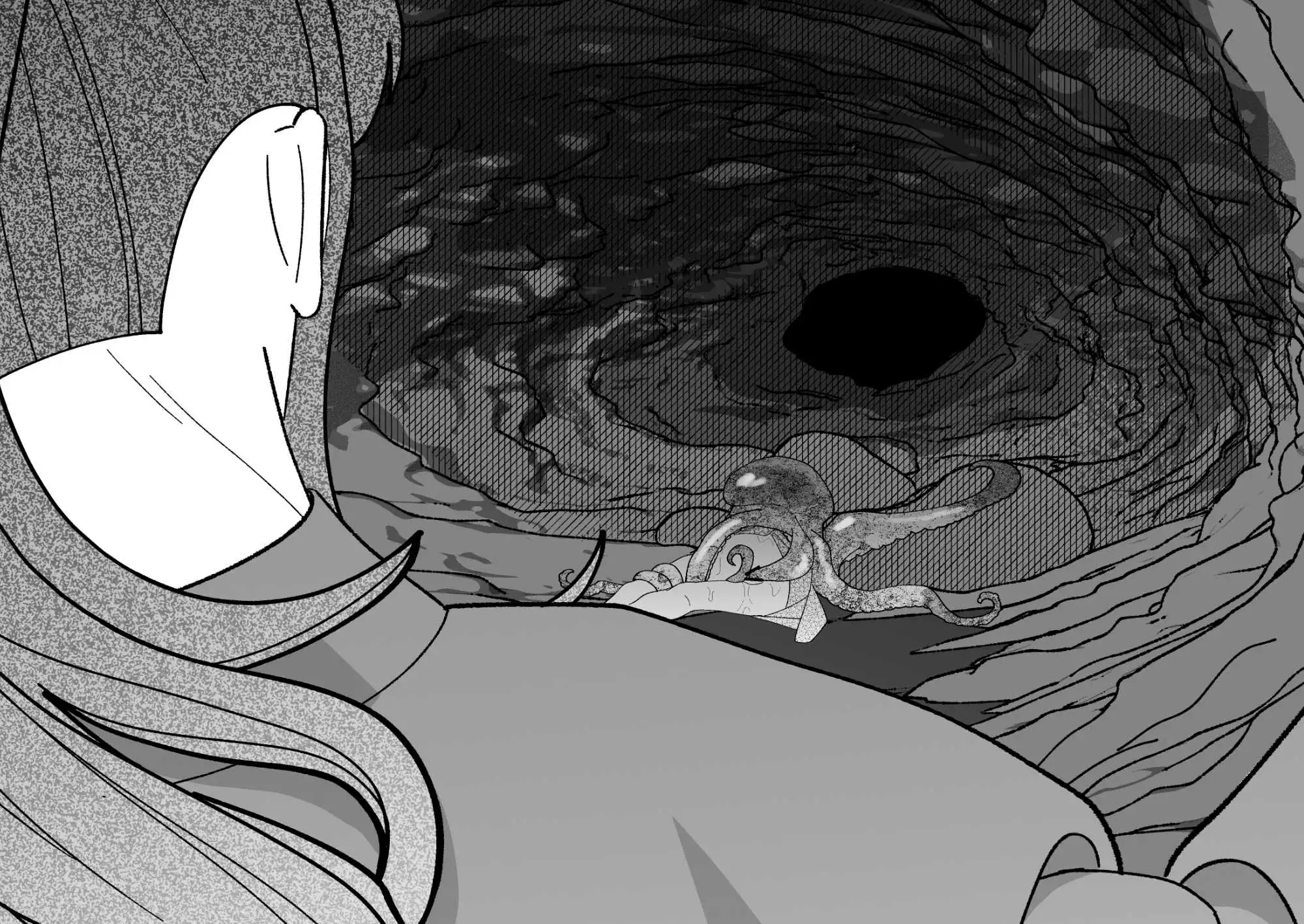 用心棒とお嬢様 タコに触れたところが、かゆくって！