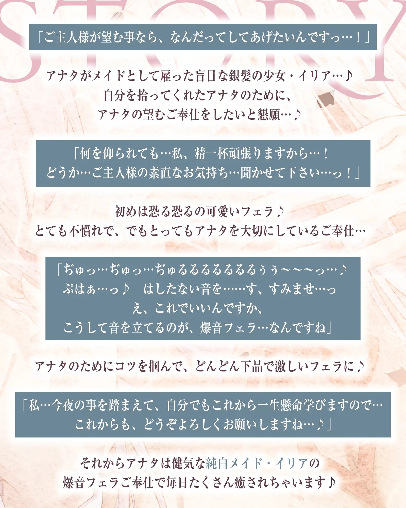 ✅Live2D同梱✅【フェラ特化】銀髪盲目メイドのお口ご奉仕 ~ご主人様のためにどんなに下品で激しいフェラでも頑張ります♡~《3大早期特典付き》