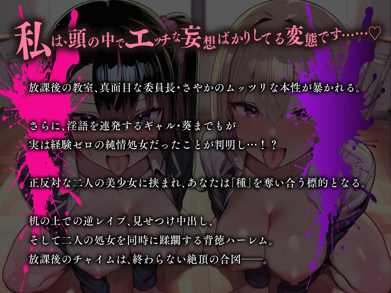 メス犬チャイム♡ ～清楚な委員長はドM変態、淫語ギャルは純情処女！?～【KU100】