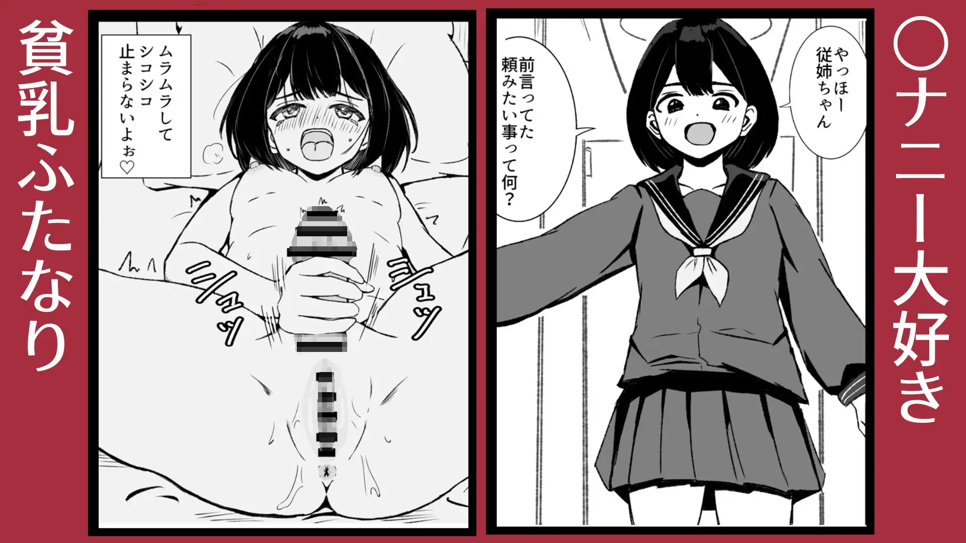 従姉に催○術をかけて中出しする貧乳ふたなり
