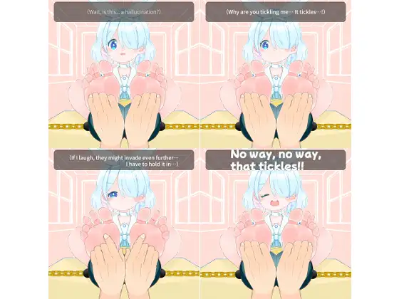 アロナがくすぐりコンピューターウイルス感染により足コキを強○され乳首責めの果てに失禁してしまう