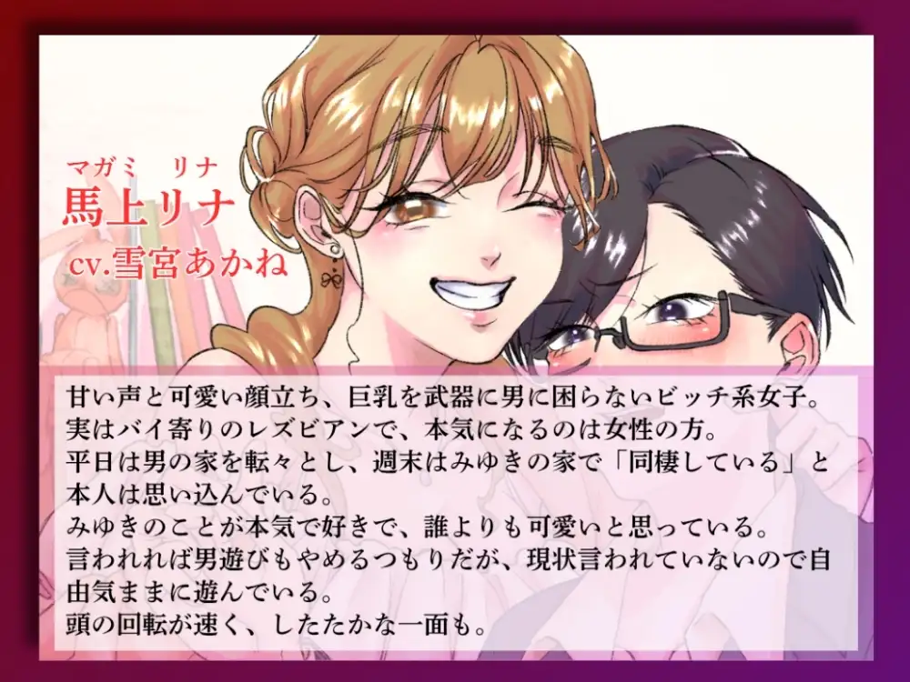 GL掛け合いボイスドラマ『学生時代そんなに親交があったわけでもないのに気づいたらビッチが毎週末家に入り浸っているんですけど』
