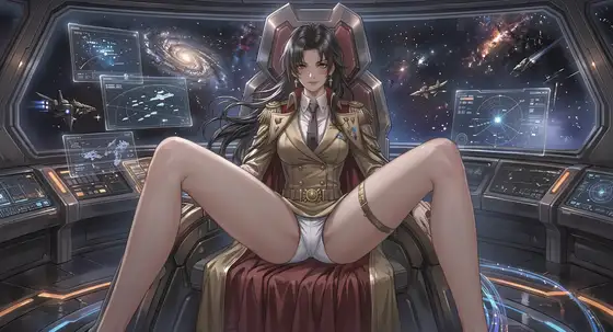ミニスカ宇宙戦艦艦長、霧島麗華(30)Episode1、艦長室で処女喪失と艦長室で10人からレ○プ