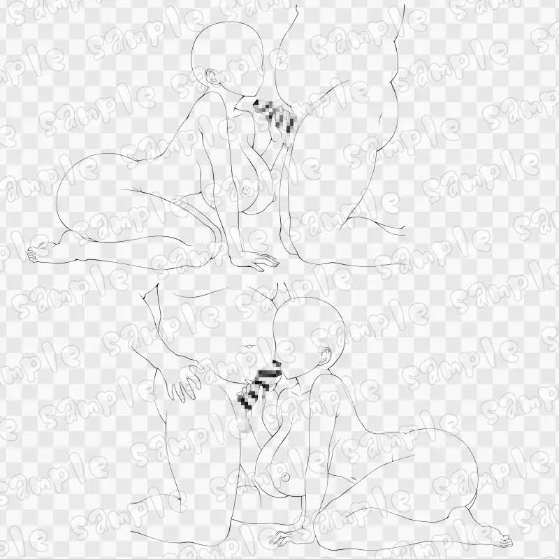 線画素材集[手]101