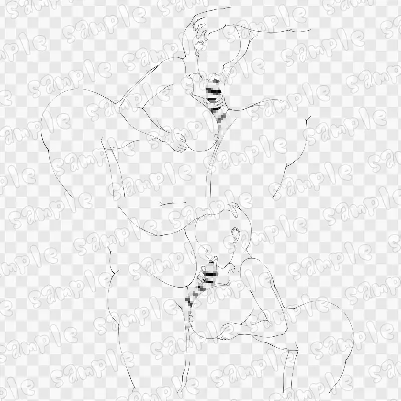 線画素材集[手]102