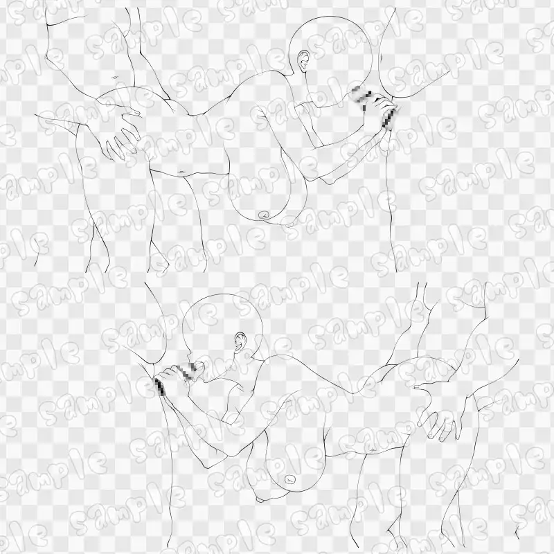 線画素材集[手]103