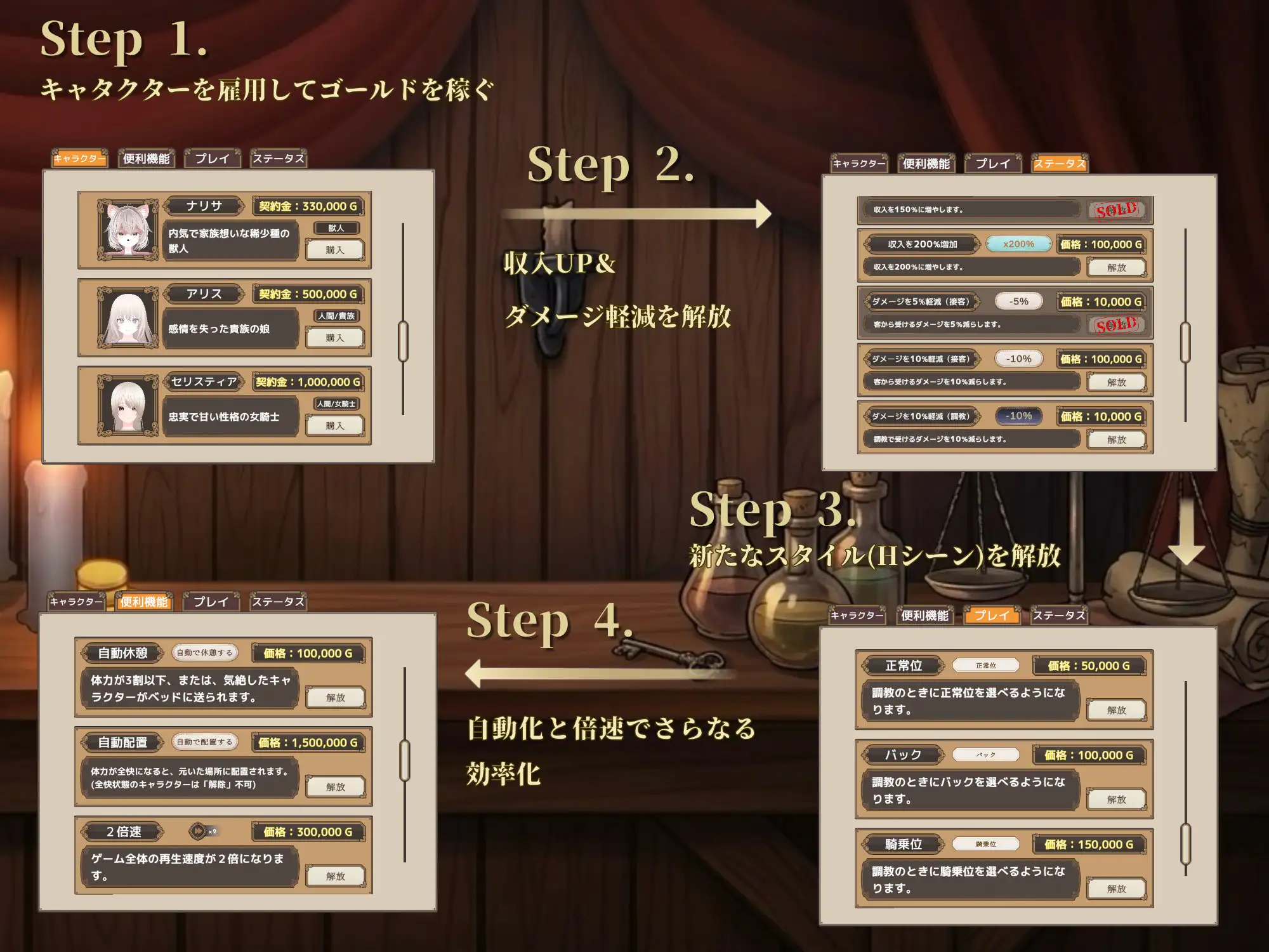 [Mac版]異世界整尻館～リアルタイム整尻経営シミュレーション～