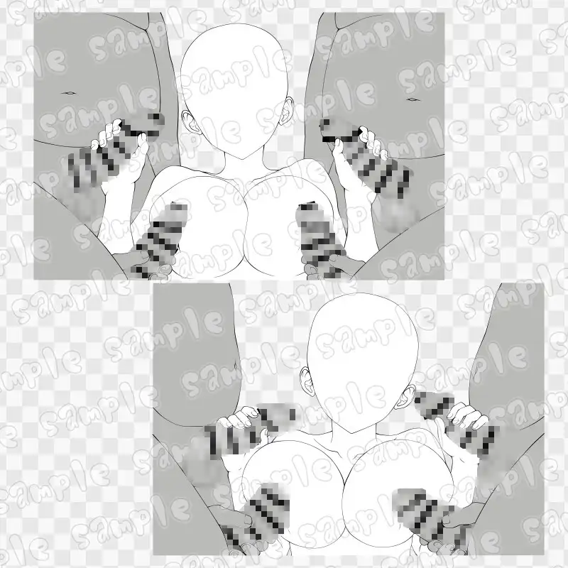 線画素材集[手]106