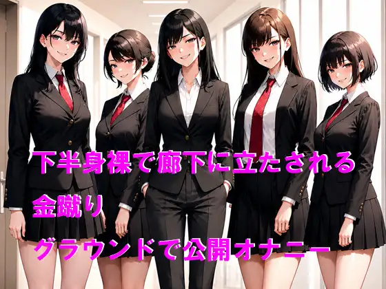 下半身裸で廊下に立たされて恥ずかしい罰を受ける