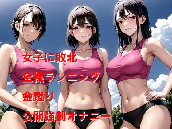 陸上部女子と競争に負けて全裸罰ゲーム